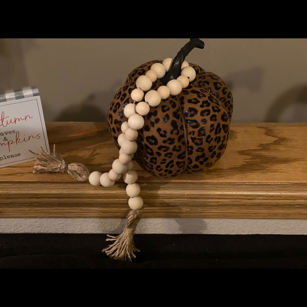 Wood bead garland